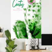 Poster Cactus Et Succulents (Bureau à domicile)