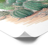 Poster Cactus floral (Coin)