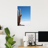 Poster Cactus géant sur l'affiche Salar de Uyuni (Bureau à domicile)