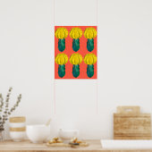 Poster Cactus, Lune Cactus, Vert Jaune Orange (Cuisine)
