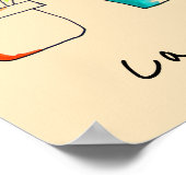 Poster Cactus mexicain mignon illustration art (Coin)