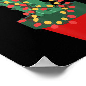 Poster Cactus Noël Arbre Lumières Succulent Plante (Coin)