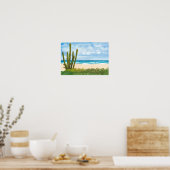 Poster Cactus on Caribbean, Plage Arashi, Aruba (Cuisine)