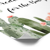 Poster Cactus Prévisions de l'aquarelle pour bébé (Coin)