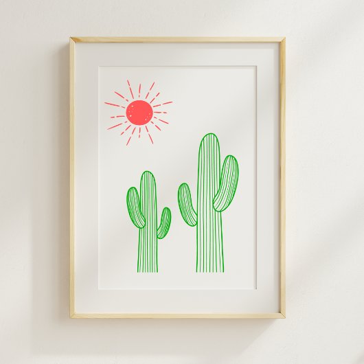 Poster Cactus sous le décor de la pépinière