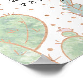 Poster Cactus & Succulent Tendance Texte Personnalisé Sig (Coin)