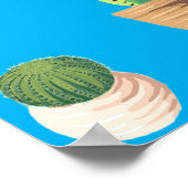Poster Cactus Succulents de Dessert Vert dans les pots (Coin)