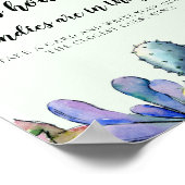 Poster Cactus Succulents Devinez combien de Baby showers  (Coin)