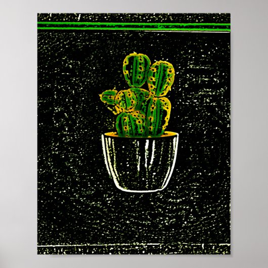 Poster Cactus tirés (Devant)