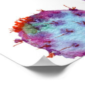 Poster Cactus tropicaux : Aquarelle Motif sans couture (Coin)