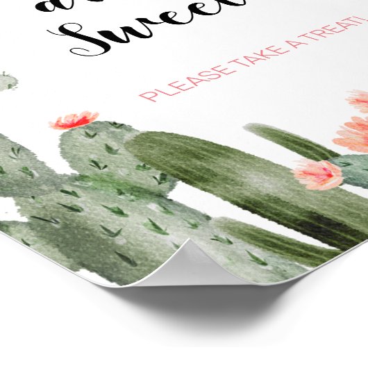 Poster Cactus Vert Les Bébés Sont Doux S'Il Vous Plaît Pr (Coin)