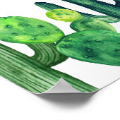 Poster Cactus vert mariage accueil imprimé. Cactus (Coin)