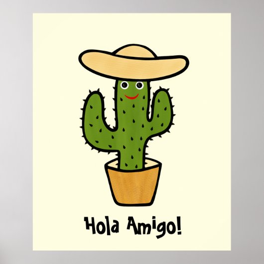 Poster Cactus vert mignon (Devant)