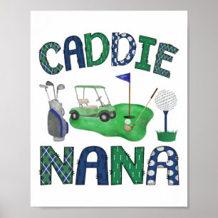 Poster Caddie Nana Hole En Un Anniversaire Golf Lover Par