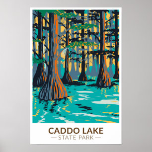 Poster Caddo Lake State Park Texas Vintage