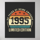 Poster Cadeau 30e anniversaire Rétro 1995 (Devant)