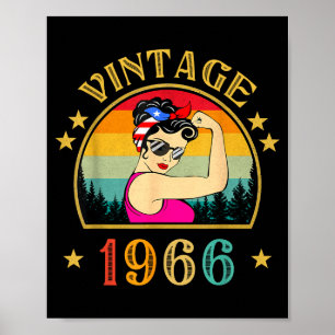 Poster Cadeau 60e anniversaire 60 ans pour femmes rétro V