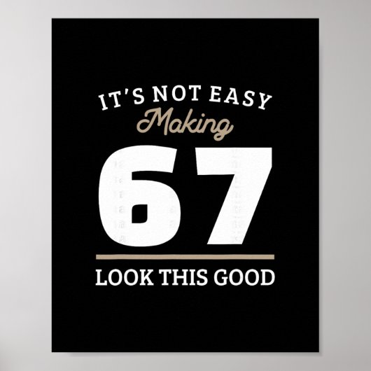 Poster Cadeau 67e anniversaire 67 ans (Devant)