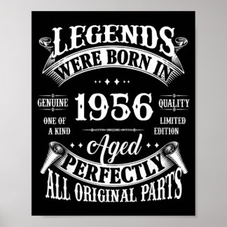 Poster Cadeau 70e anniversaire Légendes vintage nées en 1