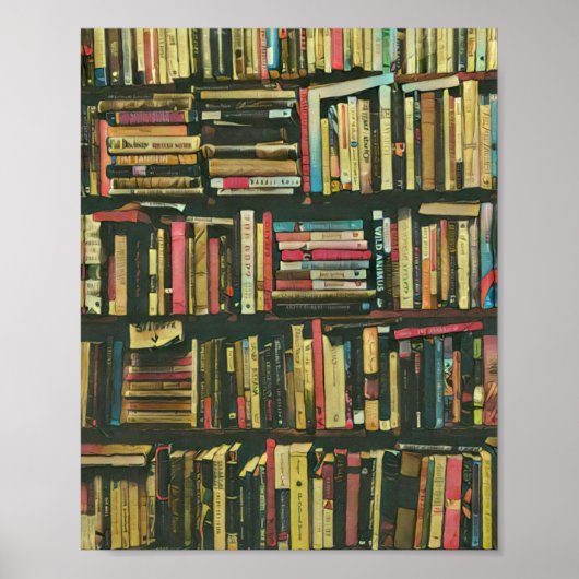 Poster cadeau amoureux de bibliothèque cool (Devant)