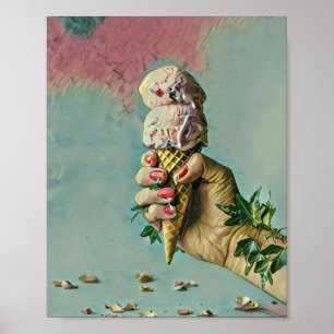 Poster Cadeau amoureux de crème glacée