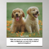 Poster Cadeau Amoureux des chiens unique, imprimés pour l (Devant)