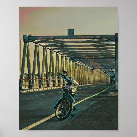 Poster Cadeau amoureux moto (Devant)