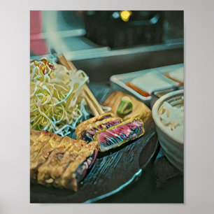 Poster cadeau amoureux sushi japonais