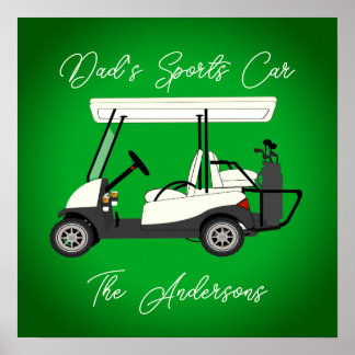 Poster Cadeau amusant pour papa L'affiche du Golfer Golf 