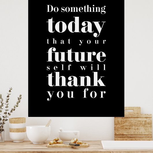 Poster Cadeau Anniversaire Faites Quelque Chose Aujourd'H (Cuisine)