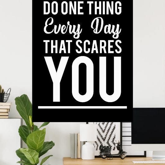 Poster Cadeau Anniversaire Faites Une Chose Chaque Jour (Bureau à domicile)