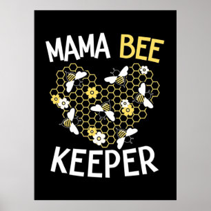 Poster Cadeau apiculteur   Mama Bee Keeper