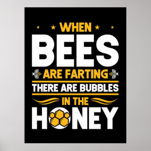 Poster Cadeau apiculteur   Quand les abeilles sont en tra