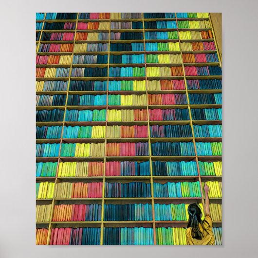 Poster Cadeau aux amateurs de bibliothèque (Devant)