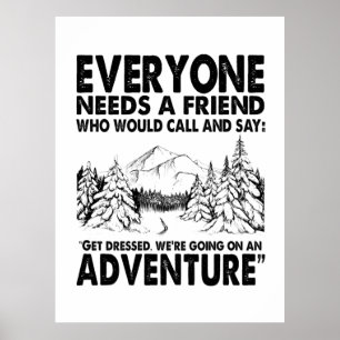 Poster Cadeau Camper   Tout Le Monde A Besoin D'Un Ami An