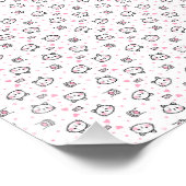 Poster Cadeau Chat | Motif de Chat Mignon Fond Sans Coutu (Coin)
