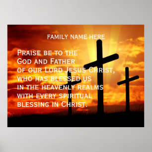POSTER CADEAU CHRÉTIEN VERSET BIBLIQUE TENDANCE PERSONNAL