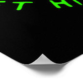 Poster Cadeau cool 3 pieds haut et levant (Coin)