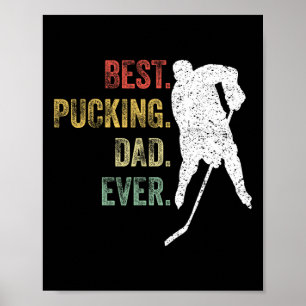 Poster Cadeau cool pour papa hockey drôle Meilleur papa p