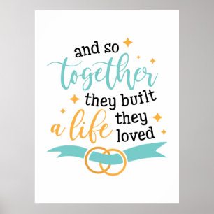 Poster Cadeau Couple Ensemble Ils Ont Construit Une Vie