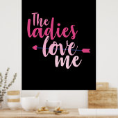 Poster Cadeau Couple Les Dames M'Aiment (Cuisine)