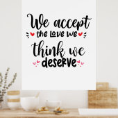 Poster Cadeau Couple Nous Acceptons L'Amour (Cuisine)