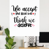 Poster Cadeau Couple Nous Acceptons L'Amour (Bureau à domicile)