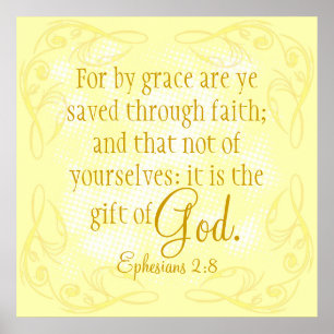 Poster Cadeau d'affiche d'Ephesians de vers de bible de