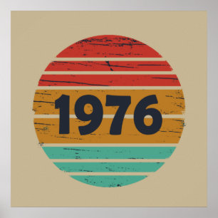 Poster Cadeau d'anniversaire 50 ans millésime 1976