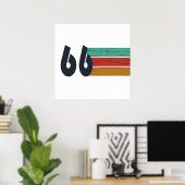 Poster Cadeau d'anniversaire 60 ans millésime 1966 (Bureau à domicile)