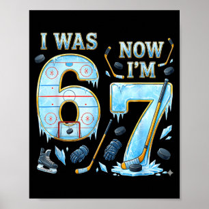 Poster Cadeau d'anniversaire 7 ans avait 6 ans 7 Drôle de