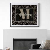 Poster Cadeau d'anniversaire avec nom de famille personna