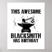 Poster Cadeau d'anniversaire Blacksmith (Devant)