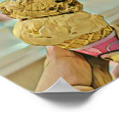 Poster Cadeau d'anniversaire de crème glacée (Coin)